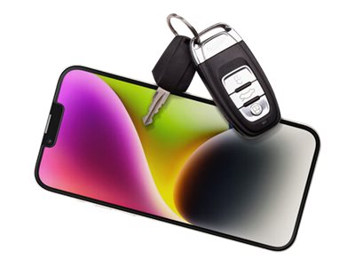 OtterBox Amplify Glass - Protection d'écran pour téléphone portable - antimicrobien - verre - avec filtre de confidentialité - à double sens - clair - pour Apple iPhone 14 Plus - 77-88988 - Accessoires pour téléphone portable