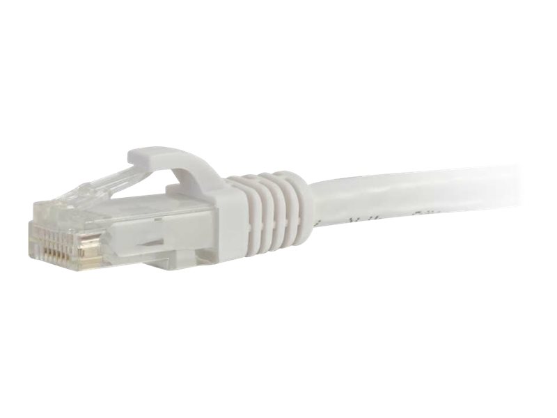 C2G Cat5e Booted Unshielded (UTP) Network Patch Cable - Cordon de raccordement - RJ-45 (M) pour RJ-45 (M) - 3 m - UTP - CAT 5e - moulé, sans crochet, bloqué - blanc - 83264 - Câbles à paire torsadée