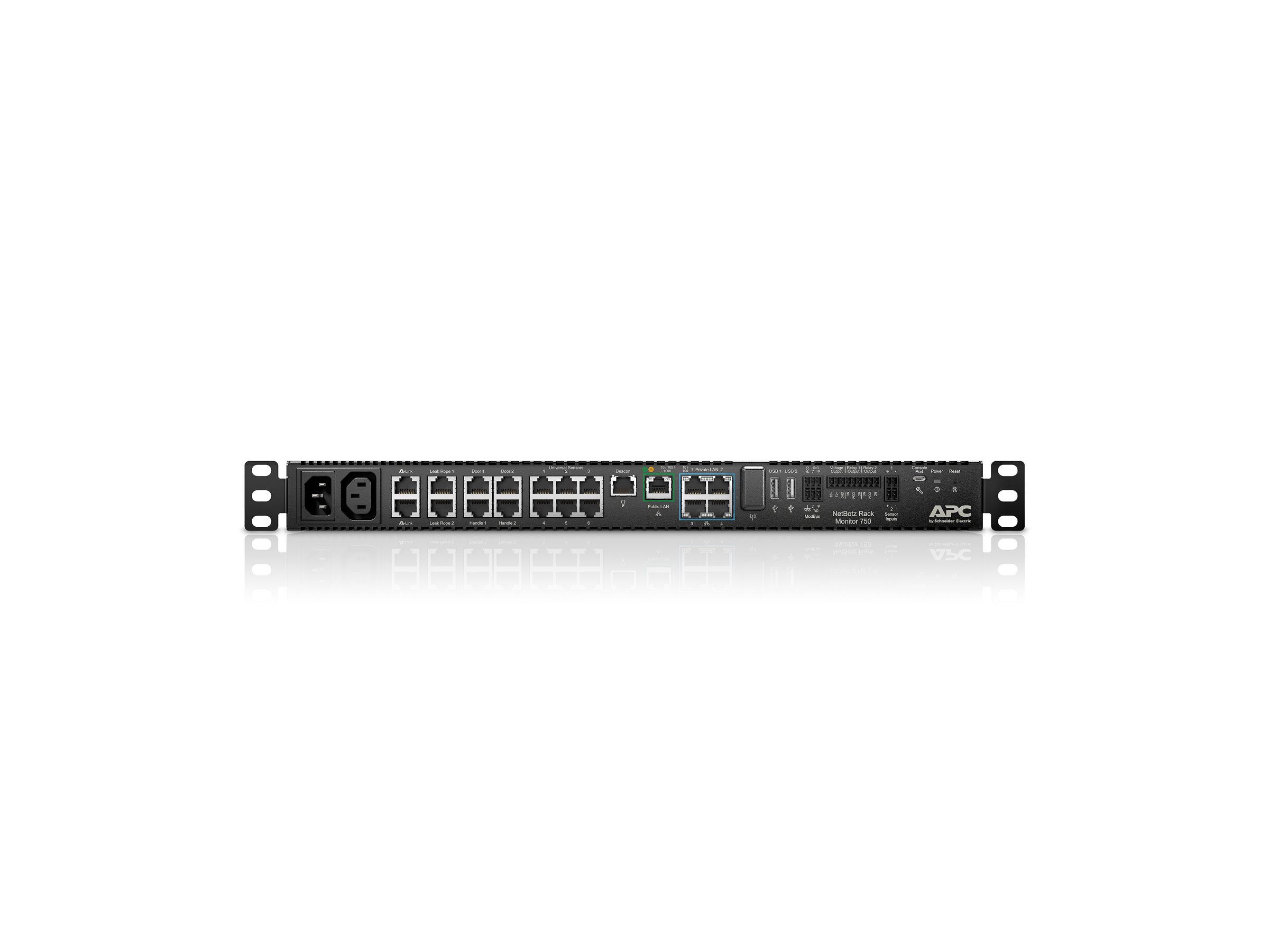 APC NetBotz Rack Monitor 750 - Appareil de surveillance de l'environnement - 1GbE - 1U - rack-montable - Conformité TAA - pour P/N: SMTL1000RMI2UC, SMX1000C, SMX1500RM2UC, SMX1500RM2UCNC, SMX750C, SMX750CNC - NBRK0750 - Périphériques réseau spécialisés