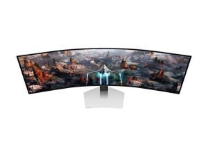 Samsung Odyssey OLED G9 S49CG934SU - G93SC Series - moniteur OLED - jeux - incurvé - 49" - 5120 x 1440 Dual Quad HD @ 240 Hz - 250 cd/m² - 1000000:1 - DisplayHDR 400 True Black - 0.03 ms - DisplayPort, Micro HDMI, HDMI - haut-parleurs - argent - LS49CG934SUXEN - Écrans d'ordinateur