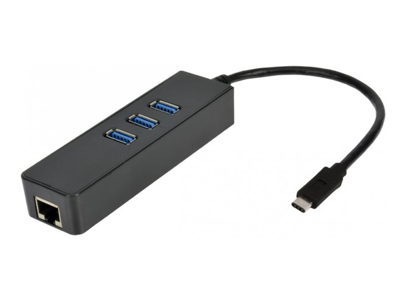 MCL - Adaptateur réseau - USB-C - USB 3.0 x 3 - USB3C-125H3/C-P - Cartes réseau