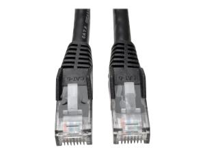 Eaton Tripp Lite Series Cat6 Gigabit Snagless Molded (UTP) Ethernet Cable (RJ45 M/M), PoE, Black, 7 ft. (2.13 m) - Cordon de raccordement - RJ-45 (M) pour RJ-45 (M) - 2.13 m - UTP - CAT 6 - moulé, sans crochet, bloqué - noir - N201-007-BK - Câbles à paire torsadée