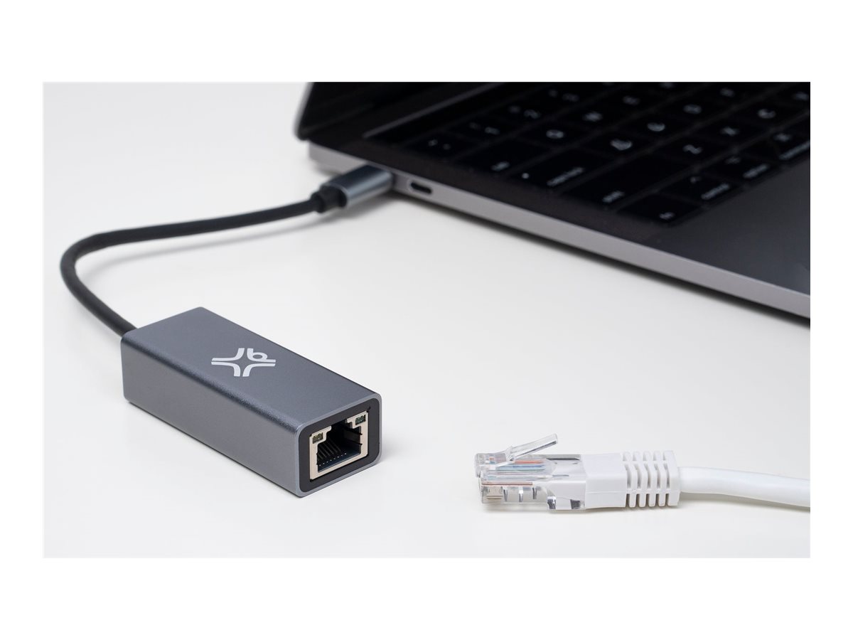 XtremeMac - Adaptateur réseau - USB-C - Gigabit Ethernet - argent pomme - XWH-ACE-13 - Cartes réseau USB