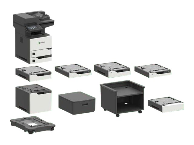 Lexmark MX721ade - Imprimante multifonctions - Noir et blanc - laser - 216 x 355 mm (original) - jusqu'à 61 ppm (copie) - jusqu'à 62 ppm (impression) - 650 feuilles - 33.6 Kbits/s - USB 2.0, Gigabit LAN, hôte USB 2.0 - 25B0200 - Imprimantes multifonctions