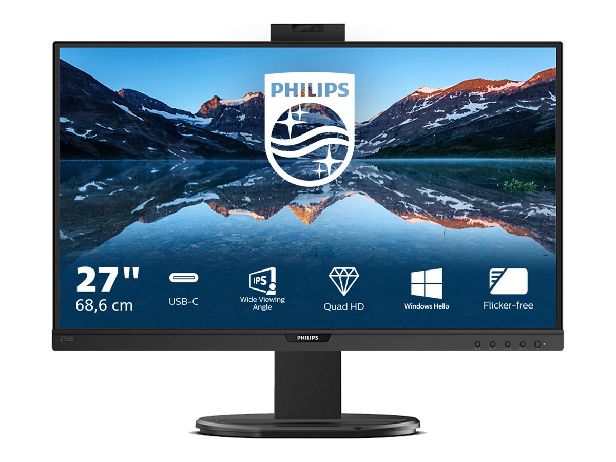 Philips B Line 276B9H - Écran LED - 27" - 2560 x 1440 QHD @ 75 Hz - IPS - 350 cd/m² - 1000:1 - 4 ms - HDMI, DisplayPort, USB-C - haut-parleurs - texture noire - 276B9H/00 - Écrans d'ordinateur