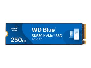 WD Blue SN580 - SSD - 250 Go - interne - M.2 2280 - PCIe 4.0 x4 (NVMe) - WDS250G3B0E - Disques SSD