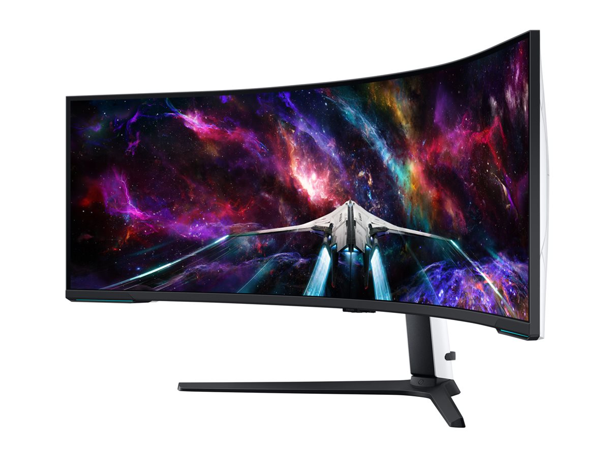 Samsung Odyssey Neo G9 S57CG952NU - G95NC Series - moniteur QLED - jeux - incurvé - 57" - 7680 x 2160 Dual UHD @ 240 Hz - VA - 1000 cd/m² - 1000000:1 - DisplayHDR 1000 - 1 ms - 3xHDMI, DisplayPort - noir, blanc - LS57CG952NUXEN - Écrans d'ordinateur