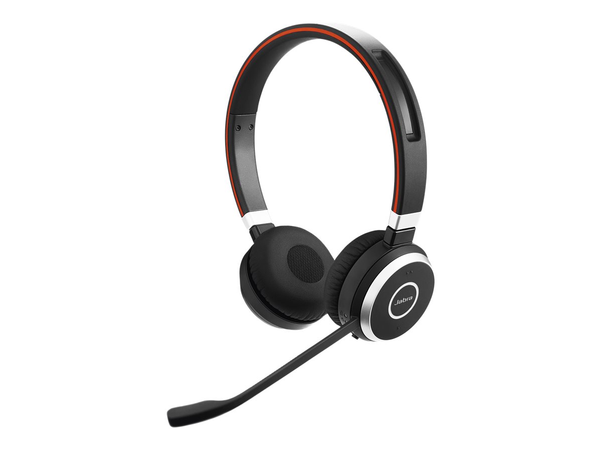 Jabra Evolve 65 SE MS Stereo - Micro-casque - sur-oreille - Bluetooth - sans fil - USB - avec support de chargement - Certifié pour Microsoft Teams - pour Jabra Evolve; LINK 380a MS - 6599-833-399 - Écouteurs