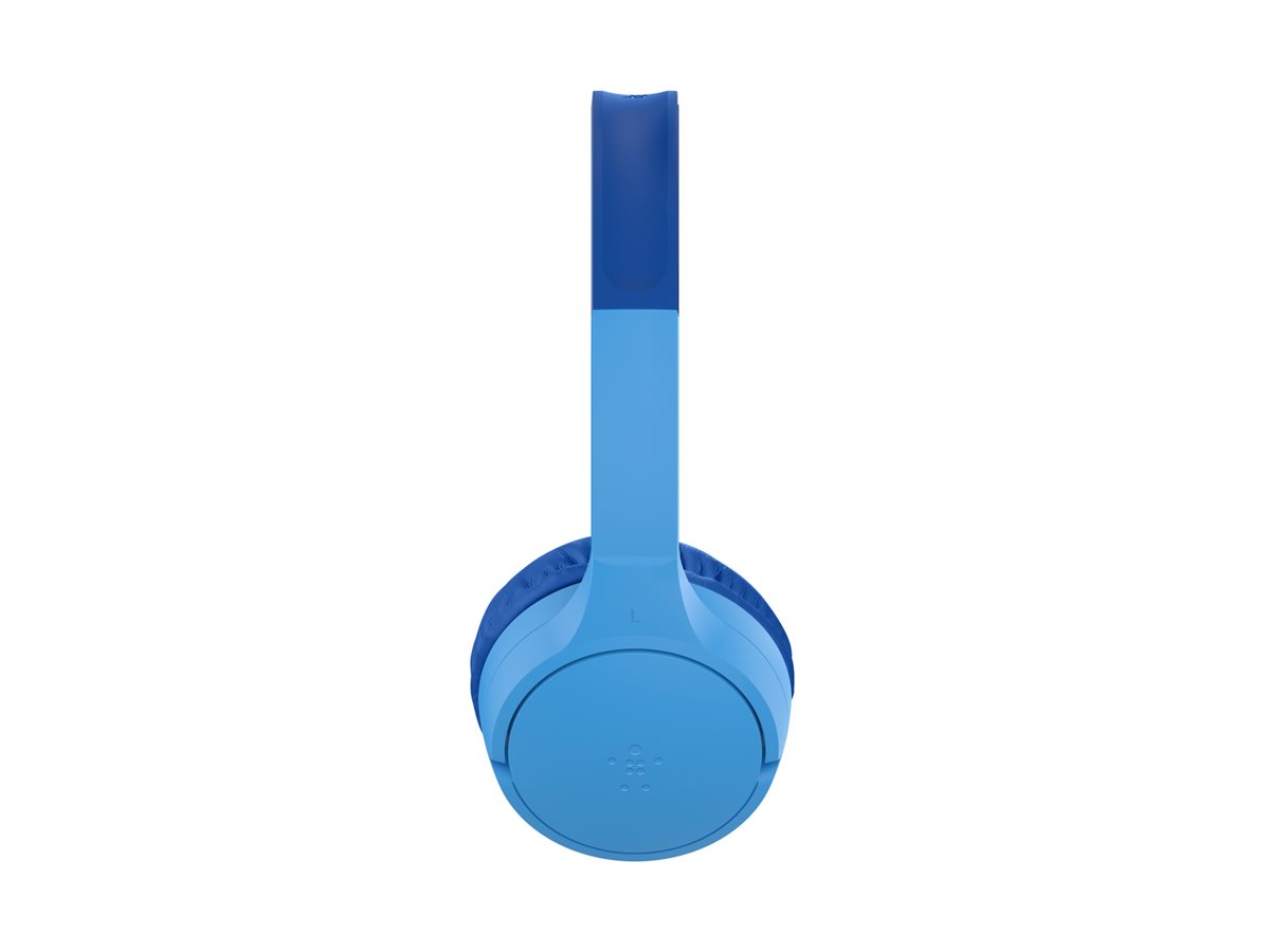 Belkin SoundForm Mini - Écouteurs avec micro - sur-oreille - Bluetooth - sans fil, filaire - jack 3,5mm - bleu - AUD002BTBLV3 - Écouteurs