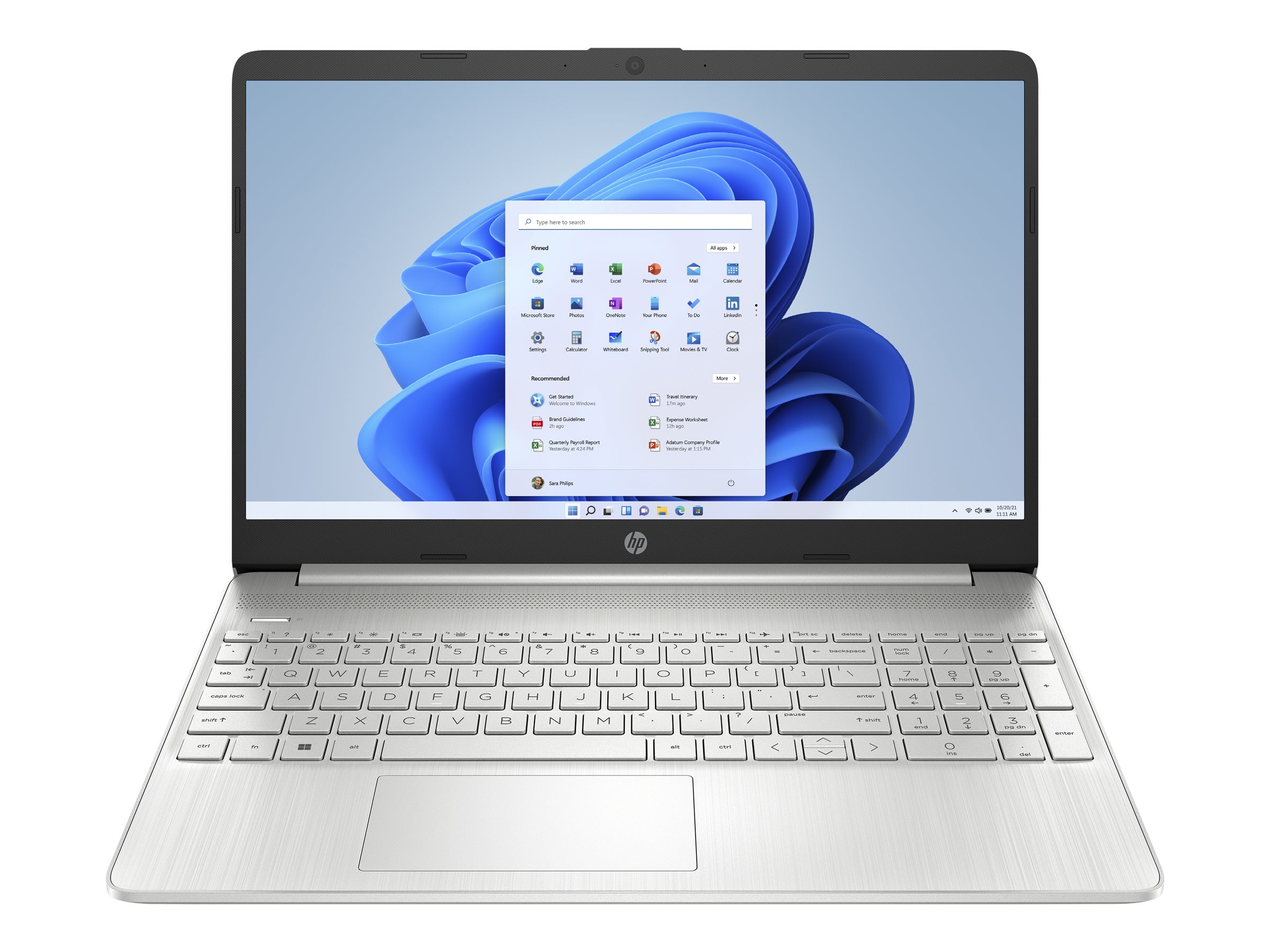 HP Laptop 15s-eq2008nf - AMD Ryzen 5 - 5500U / jusqu'à 4 GHz - Win 11 Home - Radeon Graphics - 16 Go RAM - 1 To SSD NVMe - 15.6" 1920 x 1080 (Full HD) - Wi-Fi 5 - argent naturel - clavier : Français - 9Y108EA#ABF - Ordinateurs portables