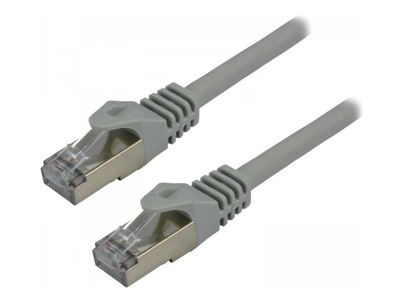 MCL - Câble réseau - RJ-45 (M) pour RJ-45 (M) - 15 cm - 6.2 mm - SFTP - CAT 7 - sans halogène, sans crochet, moulé, 10 Gigabit Ethernet - gris - IC5L99AZZZZ7SH015 - Câbles à paire torsadée