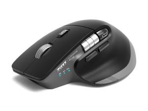 PORT Connect Professional ULTIMATE - Souris - rechargeable - optique - 6 boutons - sans fil - 2.4 GHz, Bluetooth - récepteur sans fil USB - 910203 - Souris