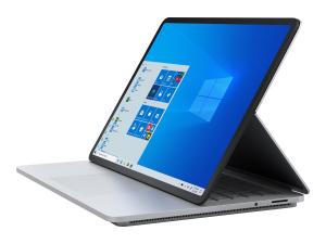Microsoft Surface Laptop Studio - Coulissante - Intel Core i5 - 11300H / jusqu'à 4.4 GHz - Win 10 Pro - Carte graphique Intel Iris Xe - 16 Go RAM - 512 Go SSD - 14.4" écran tactile 2400 x 1600 @ 120 Hz - Wi-Fi 6 - platine - commercial - 9Y1-00031 - Ordinateurs portables