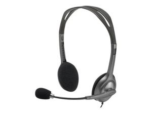 Logitech Stereo H111 - Micro-casque - sur-oreille - filaire - 981-000593 - Écouteurs