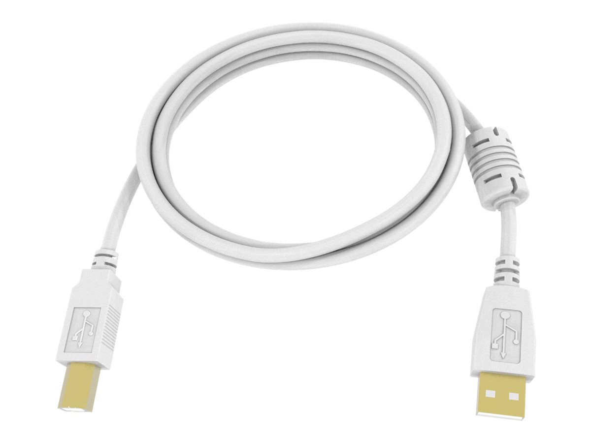 Vision Techconnect 2 - Câble USB - USB type B (M) pour USB (M) - USB 2.0 - 3 m - blanc - TC2 3MUSB - Câbles USB