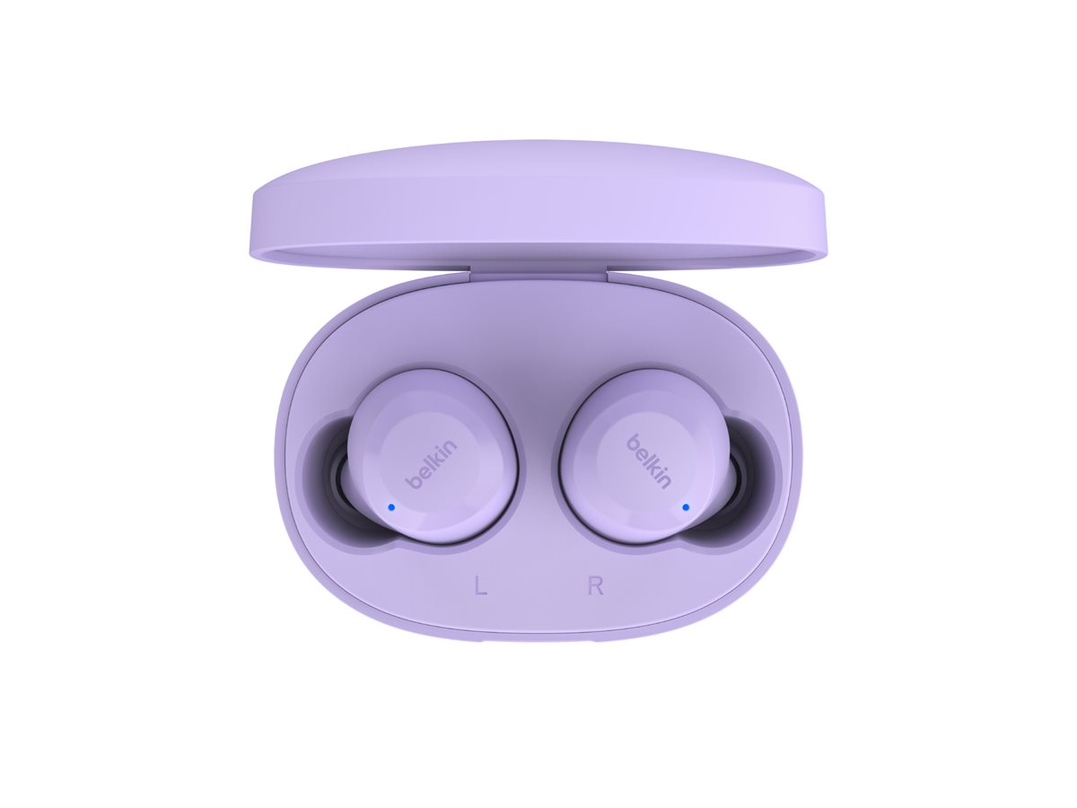 Belkin SoundForm Bolt - Écouteurs sans fil avec micro - intra-auriculaire - Bluetooth - mauve - AUC009BTLV - Écouteurs