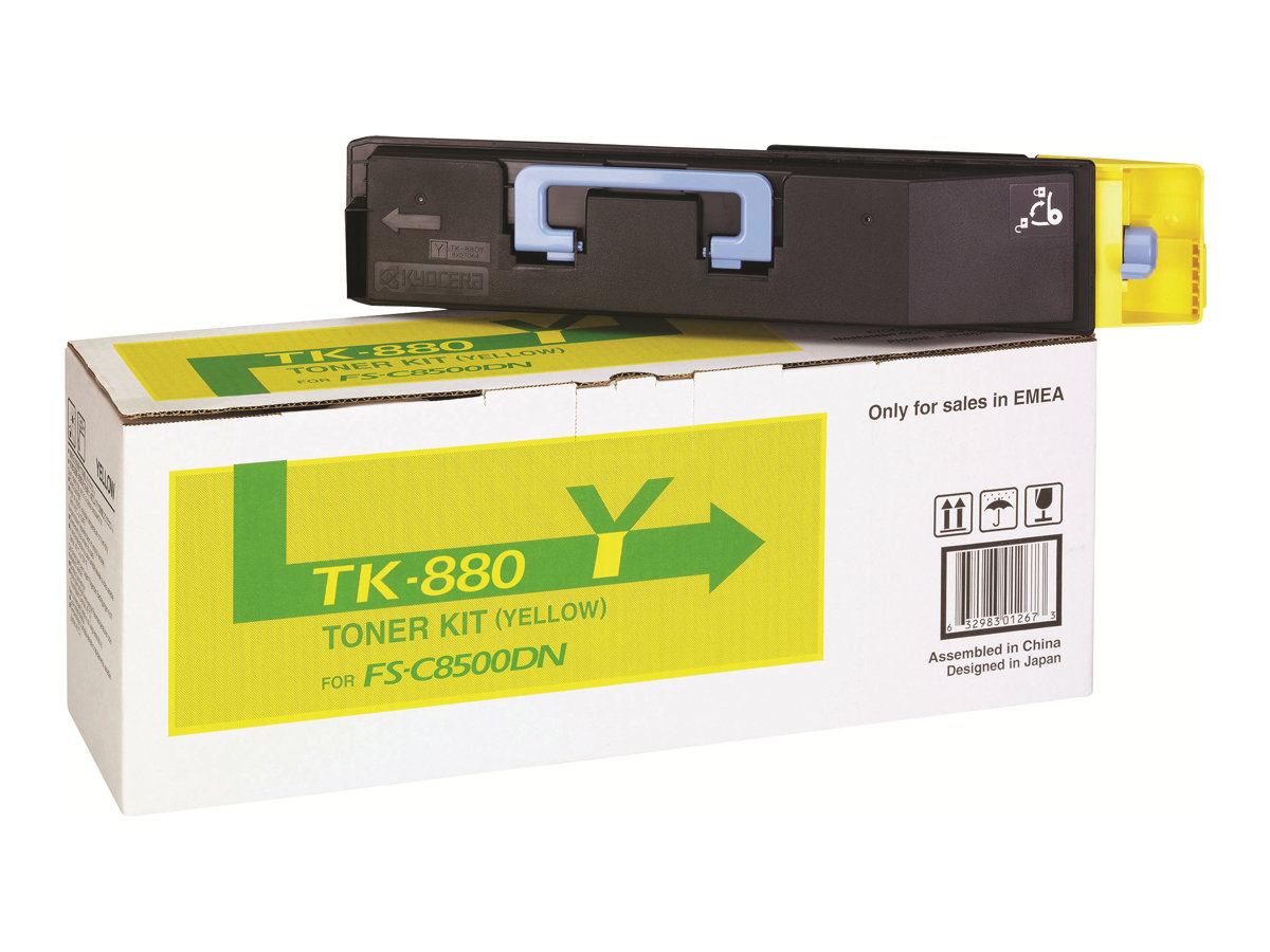 Kyocera TK 880Y - Jaune - original - cartouche de toner - pour FS-C8500DN - 1T02KAANL0 - Cartouches de toner