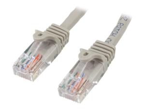StarTech.com Câble réseau Cat5e UTP sans crochet de 15 m - Cordon Ethernet RJ45 anti-accroc - Câble patch - M/M - Gris - Cordon de raccordement - RJ-45 (M) pour RJ-45 (M) - 15 m - UTP - CAT 5e - moulé, sans crochet - gris - 45PAT15MGR - Câbles à paire torsadée