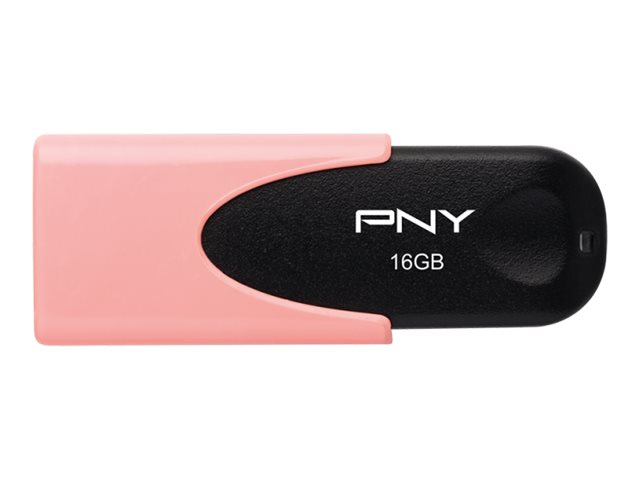 PNY Attaché 4 - Clé USB - 16 Go - USB 2.0 - corail pastel - FD16GATT4PAS1KL-EF - Lecteurs flash