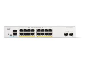 Cisco Catalyst 1300-16P-2G - Commutateur - C3 - Géré - 16 x 10/100/1000 (PoE+) + 2 x Gigabit SFP - Montable sur rack - PoE+ (120 W) - C1300-16P-2G - Concentrateurs et commutateurs gigabit