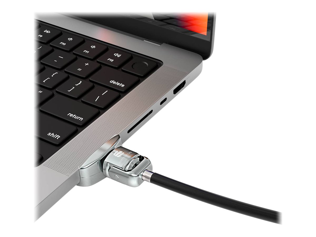 Compulocks Ledge Lock Adapter for MacBook Pro 16" M1, M2 & M3 with Keyed Cable Lock - Adaptateur à fente de verrouillage pour la sécurité - avec serrure à clé - pour Apple MacBook Pro 16 (M1, M2) - MBPR16LDG02KL - Accessoires pour ordinateur portable et tablette