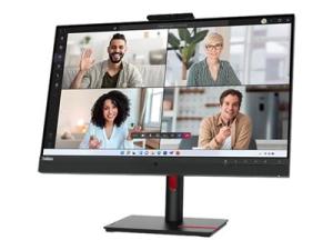 Lenovo ThinkVision T27hv-30 - Écran LED - 27" - 2560 x 1440 QHD - IPS - 300 cd/m² - 1000:1 - 4 ms - HDMI, DisplayPort, USB-C - haut-parleurs - noir corbeau - 63D6UAT3EU - Écrans d'ordinateur