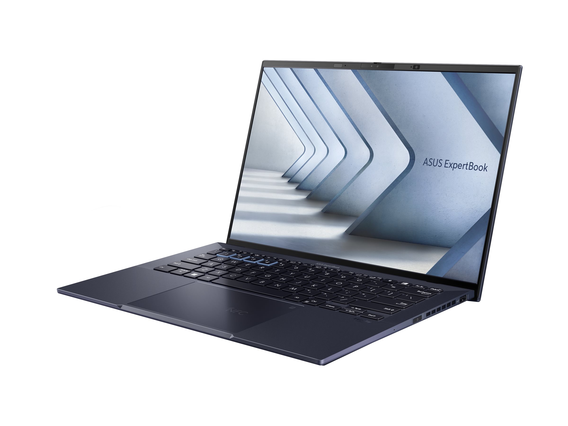 ASUS ExpertBook B9 OLED B9403CVAR-KM0793X - Intel Core 7 - 150U / jusqu'à 5.4 GHz - Win 11 Pro - Intel Graphics - 32 Go RAM - 1 To SSD NVMe, Performance - 14" OLED 2880 x 1800 (WQXGA+) - Gigabit Ethernet - Wi-Fi 6E, Bluetooth - noir étoilé - 90NX05W1-M012S0 - Ordinateurs portables