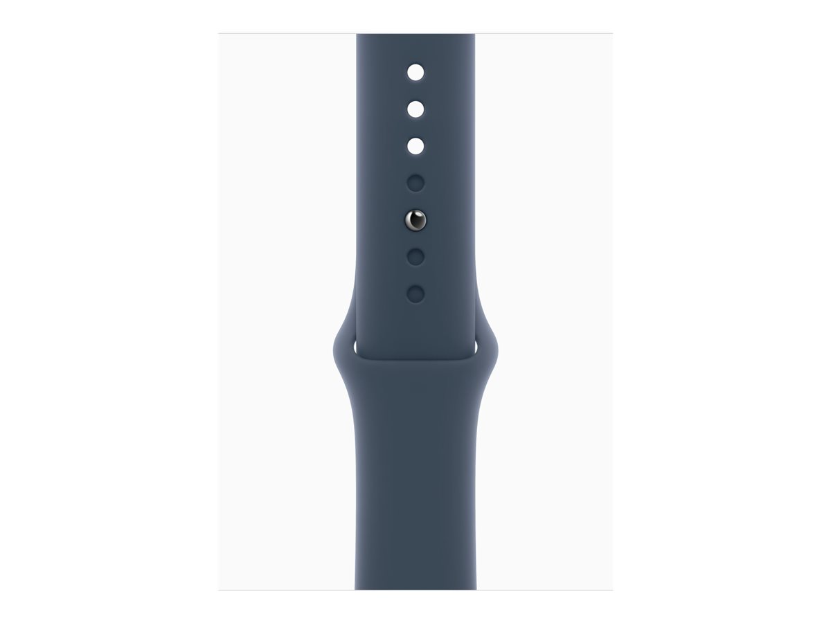 Apple Watch Series 9 (GPS) - 45 mm - aluminium argenté - montre intelligente avec bande sport - fluoroélastomère - bleu orage - taille du bracelet : S/M - 64 Go - Wi-Fi, UWB, Bluetooth - 38.7 g - MR9D3QF/A - Montres intelligentes