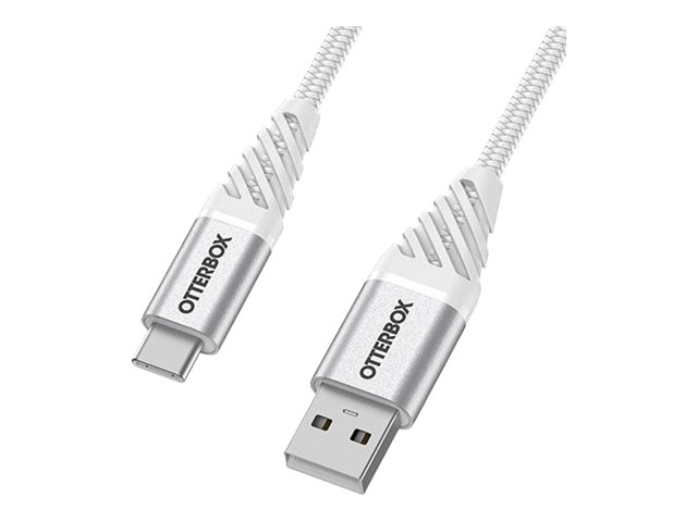 OtterBox Premium - Câble USB - 24 pin USB-C (M) pour USB (M) - USB 2.0 - 3 A - 2 m - blanc nuage - 78-52668 - Câbles USB