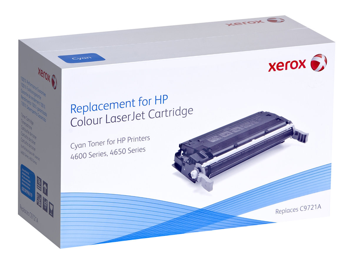 Xerox - Cyan - compatible - cartouche de toner (alternative pour : HP C9721A) - pour HP Color LaserJet 4600, 4600dn, 4600dtn, 4600hdn, 4600n - 003R99619 - Cartouches de toner