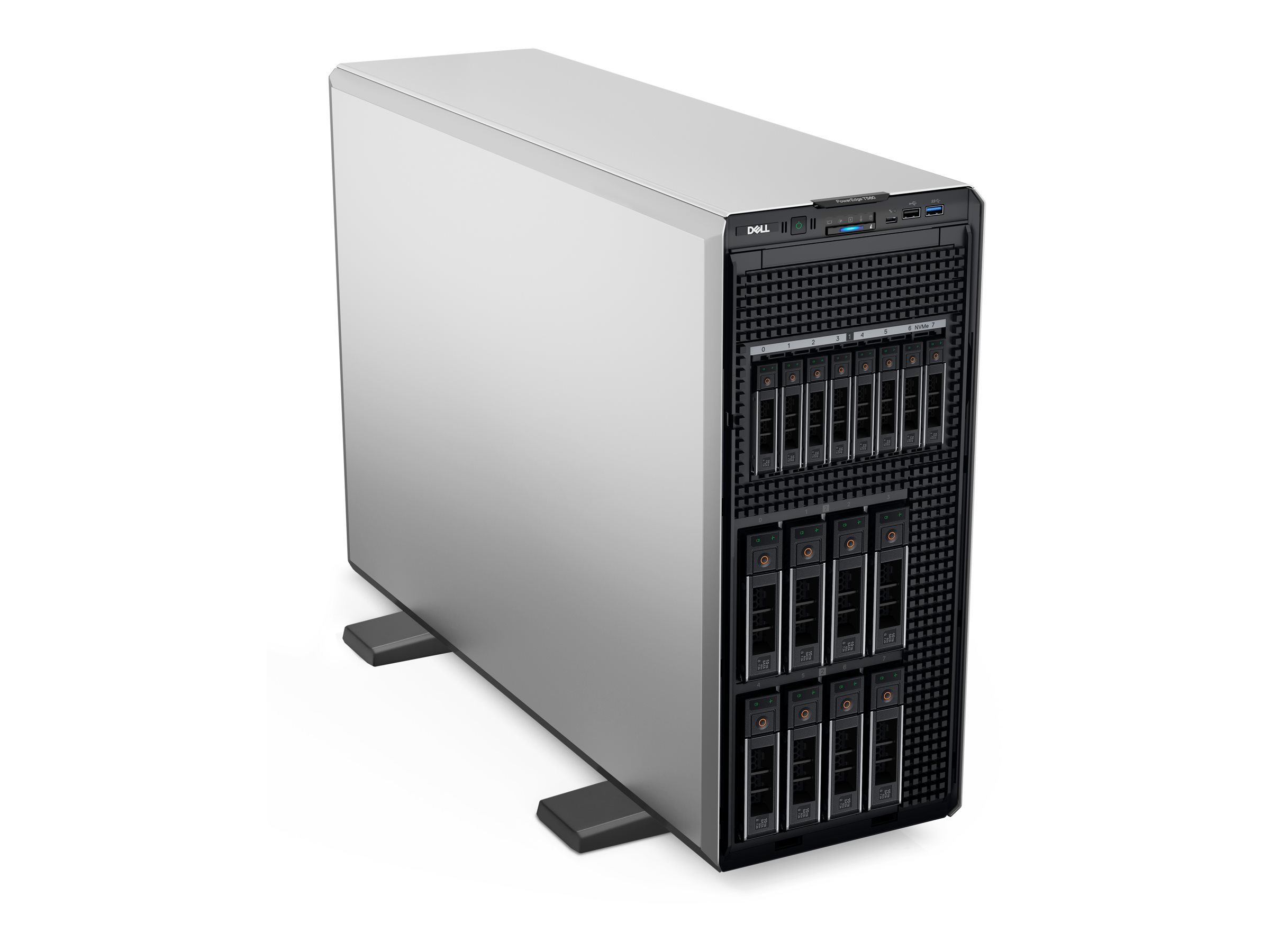 Dell PowerEdge T560 - Serveur - tour 2 voies - 1 x Xeon Silver 4410Y / jusqu'à 3.9 GHz - RAM 32 Go - SAS - hot-swap 3.5" baie(s) - SSD 480 Go - Matrox G200 - Gigabit Ethernet - Aucun SE fourni - moniteur : aucun - noir - BTP - Dell Smart Selection, Dell Smart Value - avec 3 ans de support de base avec service sur place le jour ouvrable suivant - VX432 - Serveurs tour