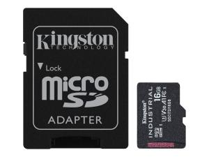 Kingston Industrial - Carte mémoire flash (adaptateur microSDHC - SD inclus(e)) - 16 Go - A1 / Video Class V30 / UHS-I U3 / Class10 - microSDHC UHS-I - SDCIT2/16GB - Cartes flash