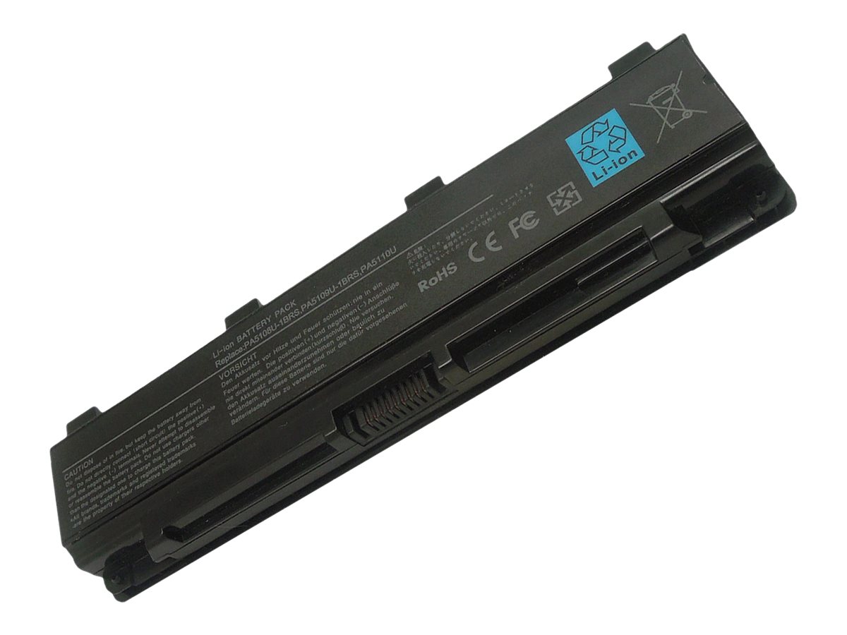 DLH - Batterie de portable (standard) (équivalent à : Toshiba PA5108U-1BRS, Toshiba PABAS271, Toshiba PA5109U-1BRS, Toshiba PABAS272, Toshiba PABAS273, Toshiba PA5110U-1BRS) - Lithium Ion - 6 cellules - 5200 mAh - 56 Wh - noir - pour Toshiba Satellite C40, C45, C50-A, C50D-A, C50Dt-A, C50t-A, C55-A, C55D-A, C55Dt-A, C55T-A, C70-A, C70-B, C70D-A, C75, C75-B; Satellite Pro C50-A, C70-A, C70-B; Tecra A50-A; Toshiba Qosmio X70-B - TOBA2506-B056Q3 - Batteries spécifiques