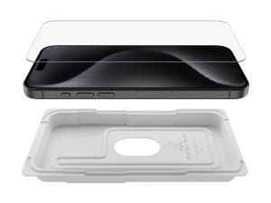 Belkin - Protection d'écran pour téléphone portable - verre trempé, traité - verre - pour Apple iPhone 15 Pro Max - OVA138ZZ - Accessoires pour téléphone portable