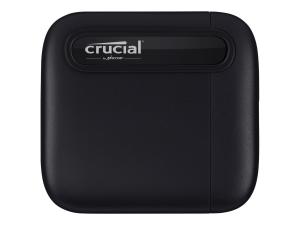 Crucial X6 - SSD - 1 To - externe (portable) - USB 3.1 Gen 2 (USB-C connecteur) - noir - CT1000X6SSD9 - Disques SSD