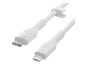Belkin BOOST CHARGE - Câble Lightning - 24 pin USB-C mâle pour Lightning mâle - 2 m - blanc - CAA009BT2MWH - Câbles spéciaux