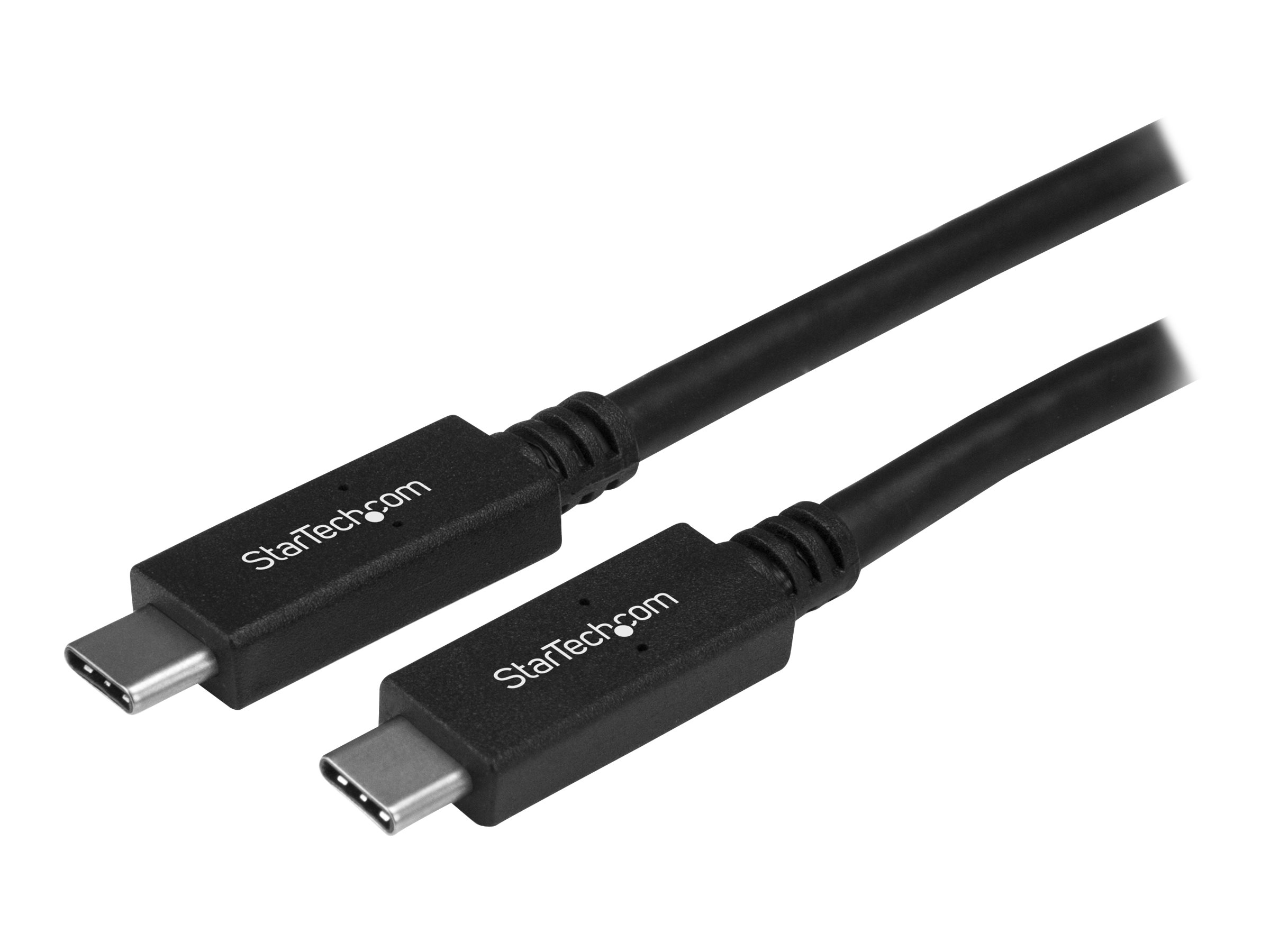 StarTech.com Câble USB-C vers USB-C de 50 cm - Cordon USB Type C vers USB Type C - M/M - USB 3.1 (10Gb/s) - Câble USB - 24 pin USB-C (M) droit pour 24 pin USB-C (M) droit - USB 3.1 Gen 2 / Thunderbolt 3 / DisplayPort 1.2 - 50 cm - support 4K - noir - pour P/N: HB31C2A2CB, HB31C3A1CS, HB31C4AS, M2E1BRU31C, PEXUSB311AC3, SV211HDUC, SV221HUC4K - USB31CC50CM - Câbles USB