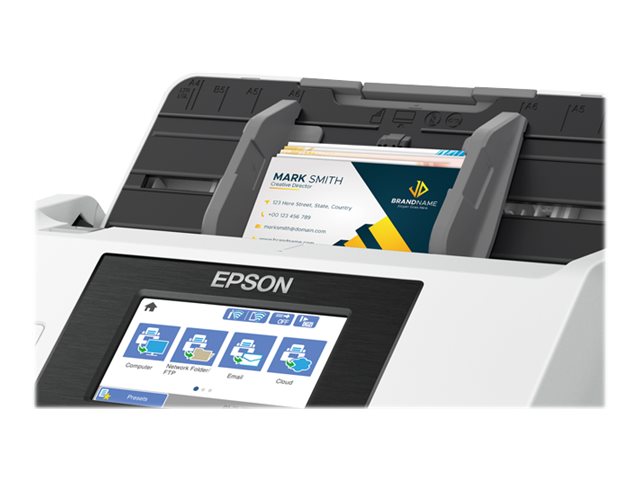 Epson WorkForce DS-790WN - Scanner de documents - Recto-verso - A4/Legal - 600 dpi x 600 dpi - jusqu'à 45 ppm (mono) / jusqu'à 45 ppm (couleur) - Chargeur automatique de documents (100 feuilles) - jusqu'à 7000 pages par jour - USB 3.0, Gigabit LAN, Wi-Fi(n), USB 2.0 (Host) - B11B265401 - Scanneurs de documents