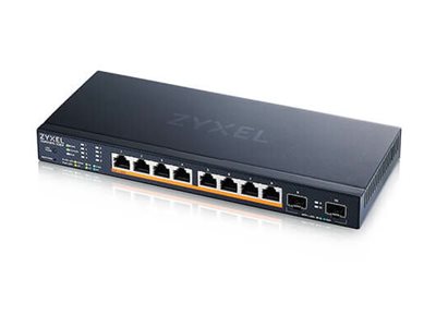 Zyxel XMG1915 Series XMG1915-10EP - Commutateur - géré, cloud NebulaFLEX - L3 Lite - intelligent - 8 x 100/1000/2.5G (PoE++) + 2 x Gigabit SFP / 10 Gigabit SFP+ - Montable sur rack - PoE++ (130 W) - XMG1915-10EP-EU0101F - Concentrateurs et commutateurs gigabit