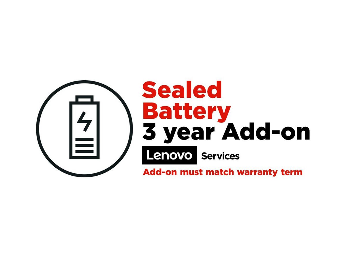 Lenovo Sealed Battery Add On - Rechange de batterie - 3 années - pour ThinkPad P14s Gen 3 21AK, 21J5; P15v Gen 3 21EM; P16s Gen 2 21KA; P16v Gen 1 21FD, 21FE - 5WS1H31713 - Options de service informatique