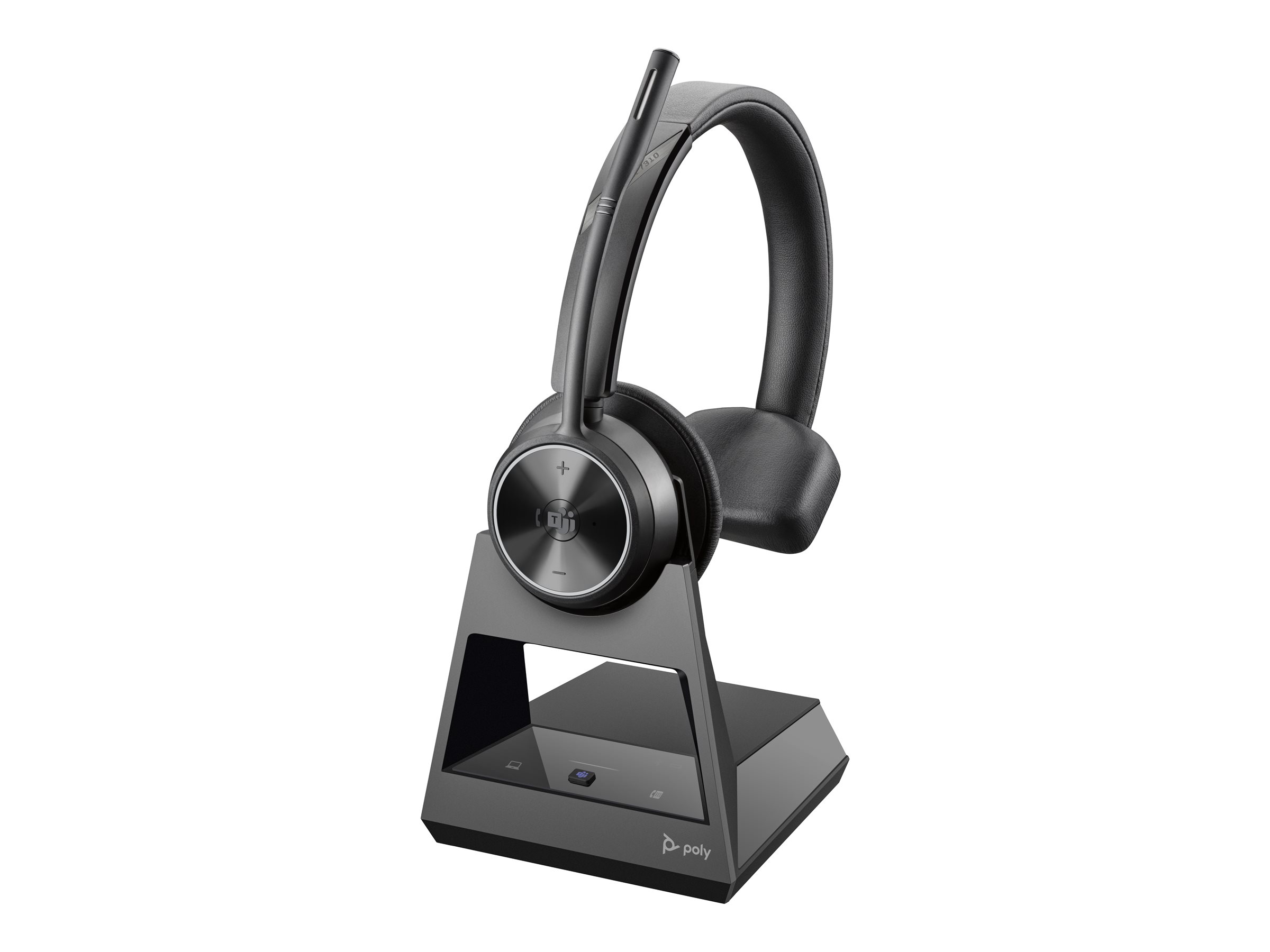 Poly Savi 7310-M Office - Savi 7300 series - micro-casque - sur-oreille - DECT - sans fil - noir - Certifié pour Microsoft Teams - 8D3K7AA#ABB - Écouteurs