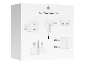 Apple World Travel Adapter Kit - Kit adaptateur de connecteur d'alimentation - pour MacBook; MacBook Air (Fin 2018, Mi-2019), with Retina display; MacBook Pro - MD837ZM/A - Câbles d'alimentation