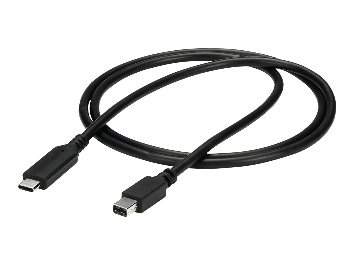 StarTech.com 1m / 3.3ft USB-C to Mini DisplayPort Cable - 4K 60Hz - Black - USB 3.1 Type C to mDP Adapter (CDP2MDPMM1MB) - Câble DisplayPort - 24 pin USB-C (M) pour Mini DisplayPort (M) - USB 3.1 / Thunderbolt 3 / DisplayPort 1.2 - 1 m - support pour 4K60Hz (3840 x 2160) - noir - CDP2MDPMM1MB - Câbles vidéo