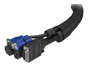 StarTech.com Passe-câble de 2 m - Gaine tressée auto-fermante - Gestionnaire de câbles en tissue trimmable (WKSTNCM) - Kit de gaines pour câbles - noir - 2 m - WKSTNCM - Accessoires de câblage