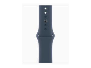 Apple Watch SE (GPS + Cellular) - 2e génération - 40 mm - aluminium argenté - montre intelligente avec bande sport - fluoroélastomère - bleu orage - taille du bracelet : M/L - 32 Go - Wi-Fi, LTE, Bluetooth - 4G - 27.8 g - MRGM3QF/A - Montres intelligentes