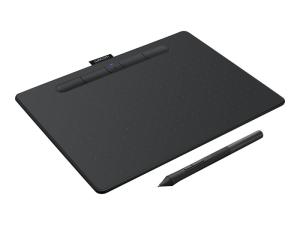 Stylet créatif Wacom Intuos Moyen - Numériseur - 21.6 x 13.5 cm - électromagnétique - 4 boutons - sans fil, filaire - USB, Bluetooth - noir - CTL-6100WLK-S - Tablettes graphiques et tableaux blancs