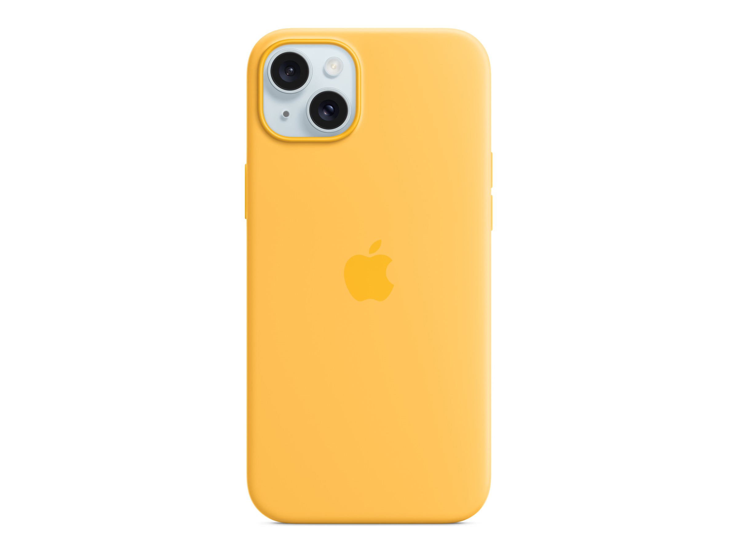 Apple - Coque de protection pour téléphone portable - compatibilité avec MagSafe - silicone - jaune soleil - pour iPhone 15 Plus - MWNF3ZM/A - Coques et étuis pour téléphone portable