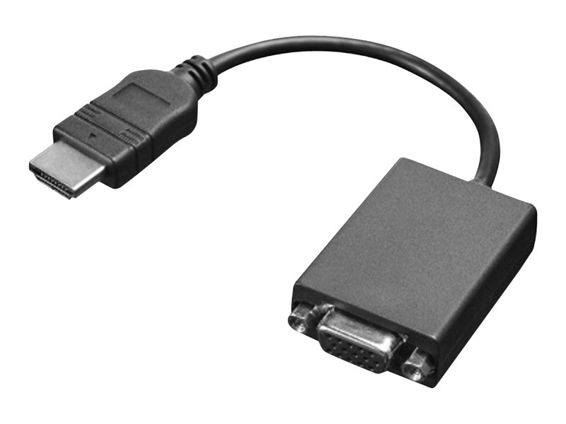 Lenovo - Adaptateur vidéo - HDMI mâle pour HD-15 (VGA) femelle - 20 cm - 0B47069 - Accessoires pour téléviseurs