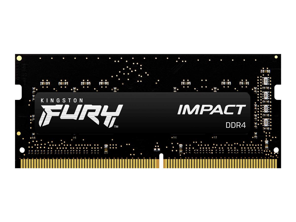 Kingston FURY Impact - DDR4 - module - 32 Go - SO DIMM 260 broches - 3200 MHz / PC4-25600 - CL20 - 1.2 V - mémoire sans tampon - non ECC - noir - KF432S20IB/32 - Mémoire pour ordinateur portable