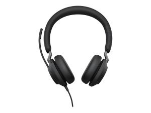 Jabra Evolve2 40 SE MS Stereo - Micro-casque - sur-oreille - filaire - USB-C - isolation acoustique - Certifié pour Microsoft Teams - 24189-999-899 - Écouteurs